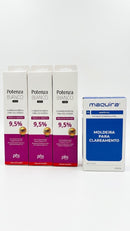 Kit 3 Clareadores Potenza Bianco H2O2 9,5%  - PHS + Moldeira - Maquira