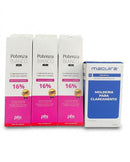 Kit 3 Clareadores Potenza Bianco PF 16% - PHS + Moldeira - Maquira